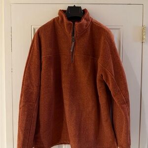 True Grit Men's Rust Half-Zip Sweater
